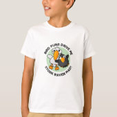 Bird Puns drive ons Stork Raven Mad Funny Pun T-shirt (Voorkant)