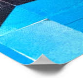 Bird Quilt Pattern Blue Sky Peace of Mind Calming Poster (Hoek)