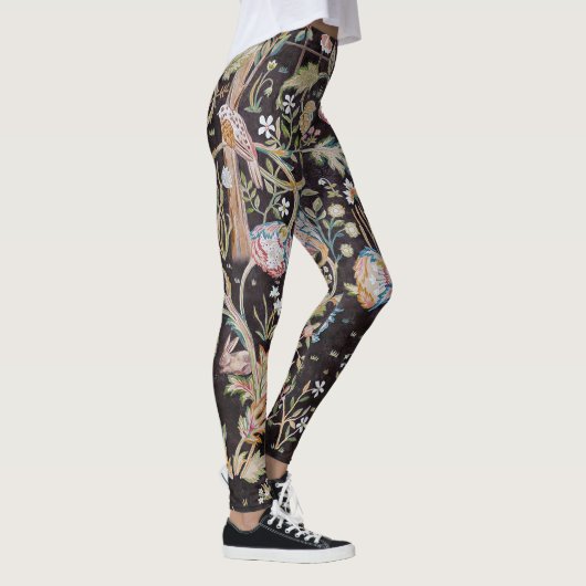 Bird & Rabbit in The Flower Garden, William Morris Leggings (Rechts)