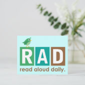 Bird RAD - Lees de Harde Daille Leading Gift Briefkaart (Staand voorkant)