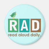 Bird RAD - Lees hardop dagelijks leesgeschenk Magneet (Voorkant)