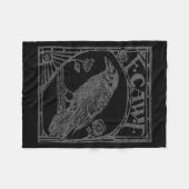 Bird Raven Crow F Caw F Slogan Graphic  Fleece Deken (Voorkant (Horizontaal))