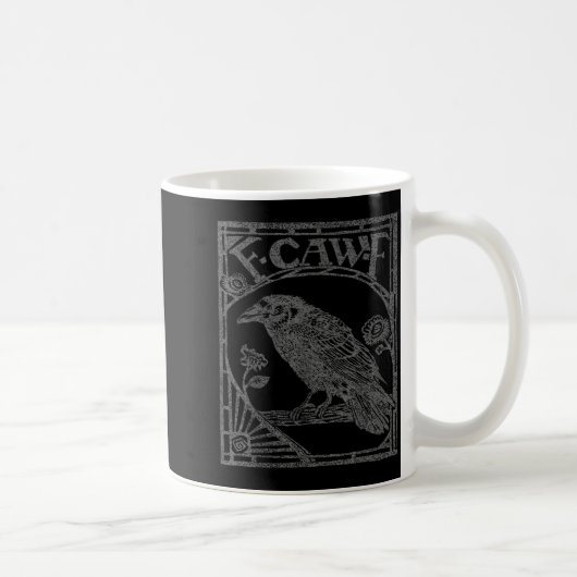Bird Raven Crow F Caw F Slogan Graphic  Koffiemok (Rechts)
