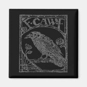 Bird Raven Crow F Caw F Slogan Graphic Magneet (Voorkant)