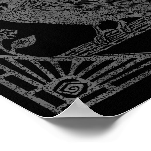 Bird Raven Crow F Caw F Slogan Graphic  Poster (Hoek)