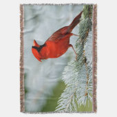 Bird red_blanket manta deken (Voorkant Verticaal)