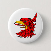 Bird Red Creature Beak Ronde Button 5,7 Cm (Voorkant)