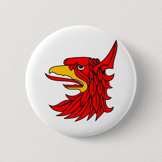 Bird Red Creature Beak Ronde Button 5,7 Cm (Voorkant)