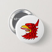 Bird Red Creature Beak Ronde Button 5,7 Cm (Voorkant /achterkant)