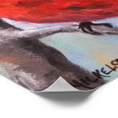 Bird Red Kardinaal Fine Art Print (Hoek)