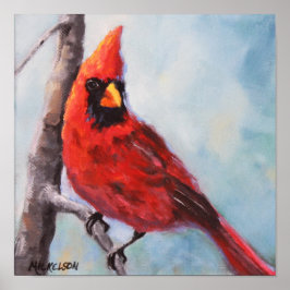Bird Red Kardinaal Fine Art Print