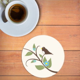 Bird Ronde Kartonnen Onderzetter