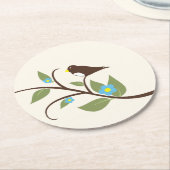 Bird Ronde Kartonnen Onderzetter (Gebogen)
