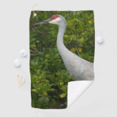 Bird Sandhill Kraanfoto Golfhanddoek (Insitu)