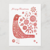 Bird Scandinavian Feestdagenkaart (Voorkant)
