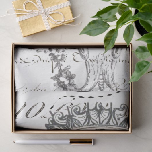 Bird Script Decoupage Paper Tissuepapier (Geschenk)