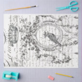 Bird Script Decoupage Paper Tissuepapier (Craft)