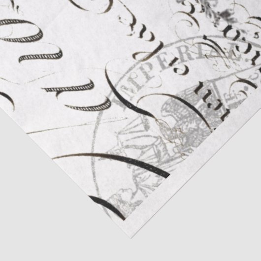 Bird Script Decoupage Paper Tissuepapier (Detail)