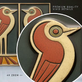 Bird Seventies Zonsopgang Art Deco Wandinrichting Tegeltje