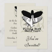 Bird Shadow Puppet Hand Vintage Kaart (Voorkant / Achterkant)