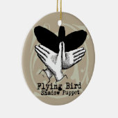 Bird Shadow Puppet Hand Vintage Keramisch Ornament (Rechts)