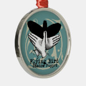 Bird Shadow Puppet Hand Vintage Metalen Ornament (Rechts)