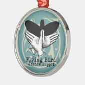 Bird Shadow Puppet Hand Vintage Metalen Ornament (Links)