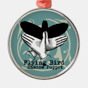 Bird Shadow Puppet Hand Vintage Metalen Ornament