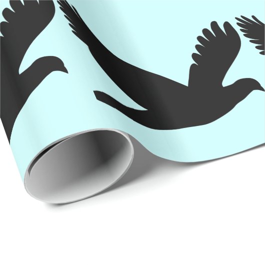 Bird Sihouette Gift Wrap Cadeaupapier (Rol Hoek)