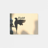 Bird Silhouette Golden Yellow Personalized Post-it® Notes (Voorkant)