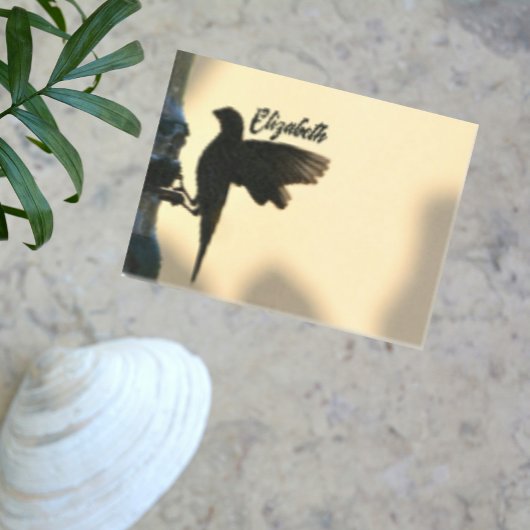 Bird Silhouette Golden Yellow Personalized Post-it® Notes