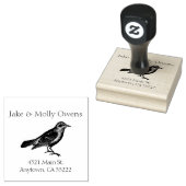 Bird Silhouette Personalized Rubberstempel (Gestempeld)