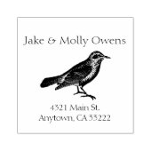 Bird Silhouette Personalized Rubberstempel (Afrduk)