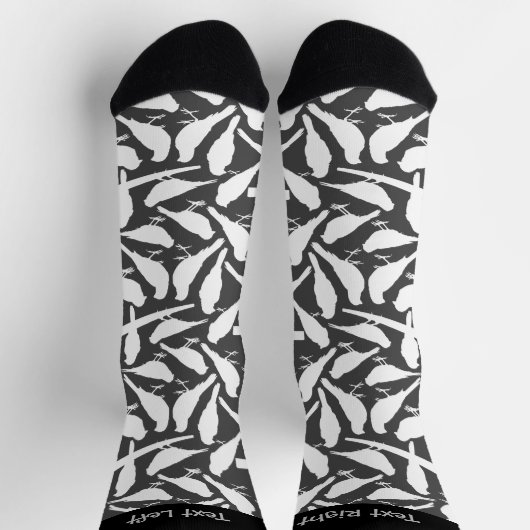 Bird Silhouettes Pattern Socks Sokken (Top)