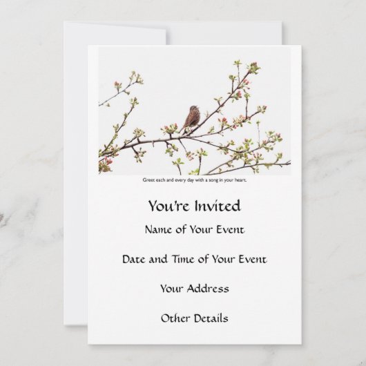Bird Singing a Happy Song Kaart (Voorkant)