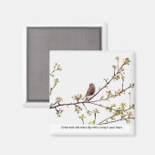 Bird Singing a Happy Song Magneet (Voorkant / Achterkant)