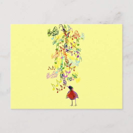 Bird Singing Briefkaart (Voorkant)