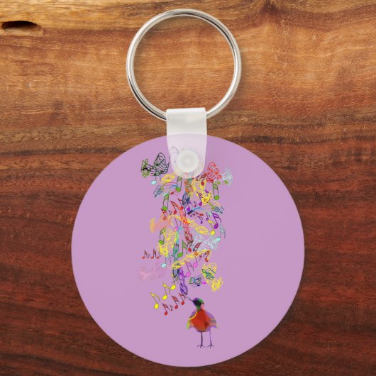 Bird Singing Sleutelhanger (Voorkant)
