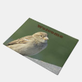 Bird Small Brown House Sparrow Photo Welcome Deurmat (Schuin)