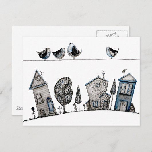 Bird song briefkaart (Voorkant / Achterkant)