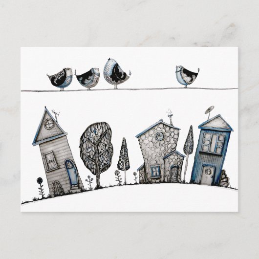 Bird song briefkaart (Voorkant)