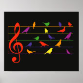 Bird Song, colorful design Poster (Voorkant)