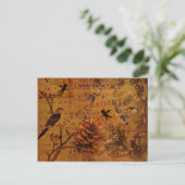Bird Song Kerstmis Feestdagenkaart (Staand voorkant)