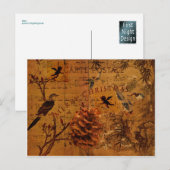 Bird Song Kerstmis Feestdagenkaart (Voorkant / Achterkant)