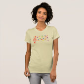 Bird Song, kleurrijk ontwerp T-shirt (Voorkant volledig)