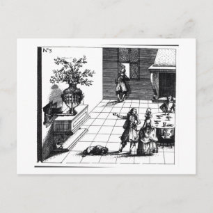 Bird song musical tree, uitgegeven c.1670 (engravi briefkaart