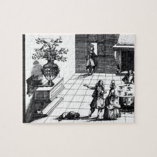 Bird song musical tree, uitgegeven c.1670 (engravi legpuzzel