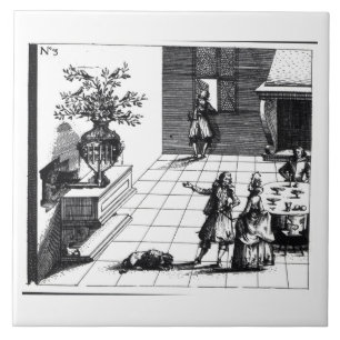 Bird song musical tree, uitgegeven c.1670 (engravi tegeltje