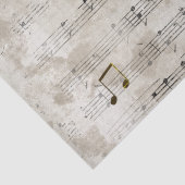 Bird Song Muzieknoten Grunge Decoupage Tissuepapier (Detail)