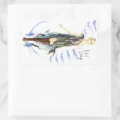 Bird Song Rechthoekige Sticker (Tas)